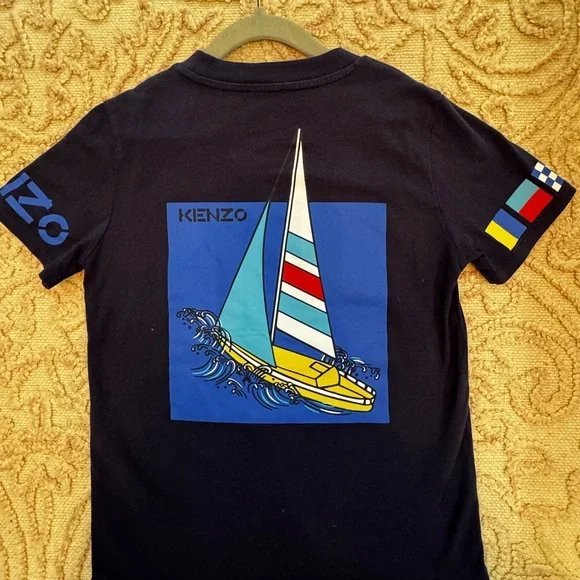 Kenzo Kids Dark Blue Tee Size 10 - Picture 2 of 4